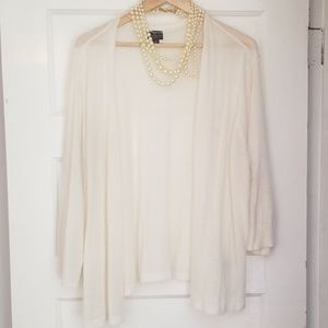 White shawl cardigan